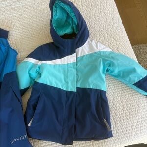 Spyder Kids' Aqua and Navy Ski Jacket